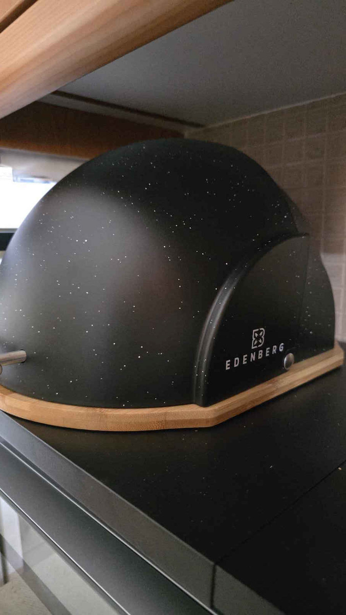 Edenberg Bread Box made of Bamboo Black 37x26.5x20cm