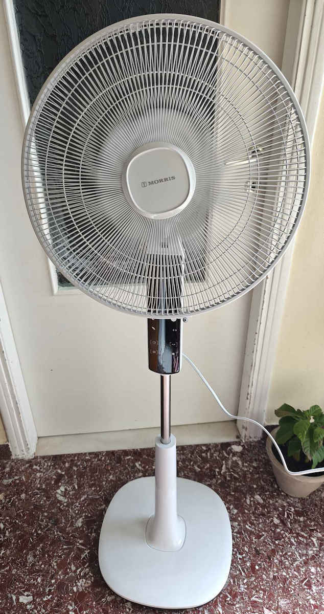 Morris Pedestal Fan 28W 41cm Diameter with Remote Control White