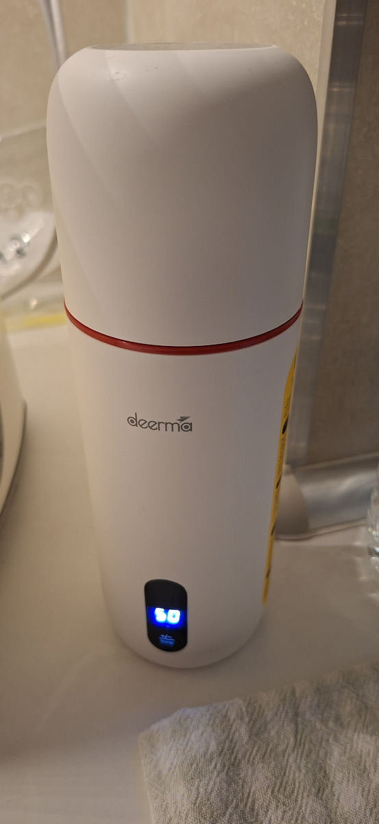 Deerma Hot Water Cup Ποτήρι Θερμός Ανοξείδωτο / Πλαστικό BPA Free 350ml Λευκό με Λαβή