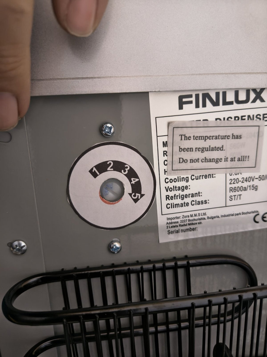 Finlux Desktop-Kühler Flasche Rostfrei mit kaltem Wasser 1.5lt/h