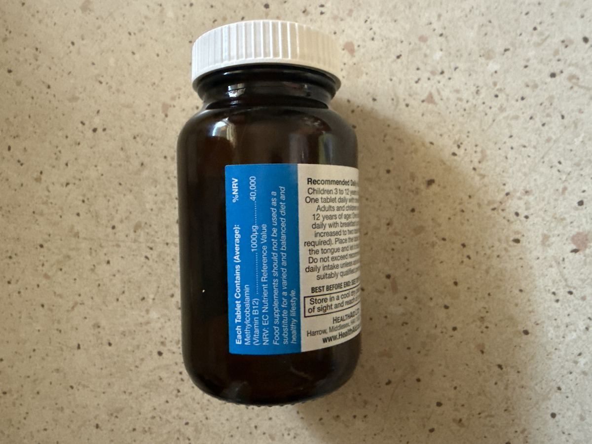 Health Aid Methylcobalamin Metcobin B12 Βιταμίνη για την Υγεία του Νευρικού Συστήματος 1000mcg 60 ταμπλέτες