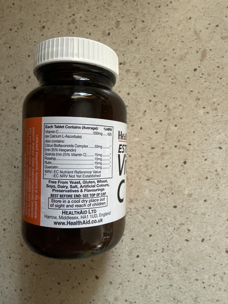 Health Aid Esterified Vitamin C Βιταμίνη για Ενίσχυση του Ανοσοποιητικού, τo Δέρμα & Αντιοξειδωτική δράση 500mg 60 x 1 ταμπλέτες