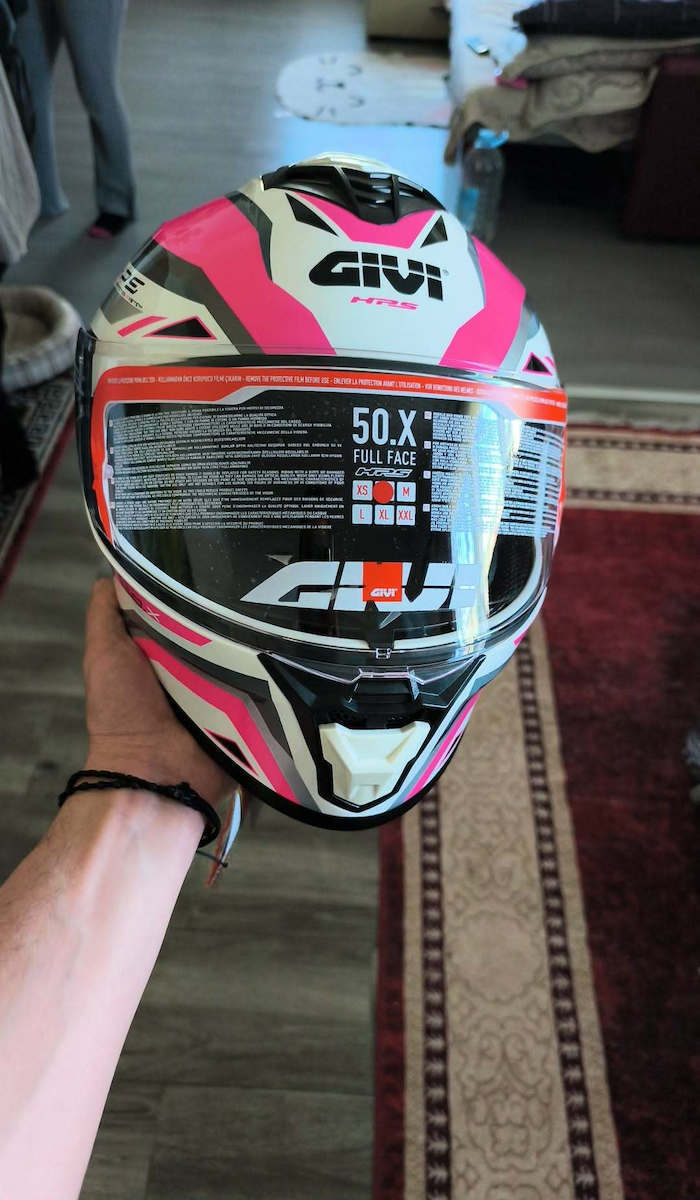 Givi 50.X Fuchsia/Grey/Silver/Black Motorcycle Helmet Full Face ECE 22.06