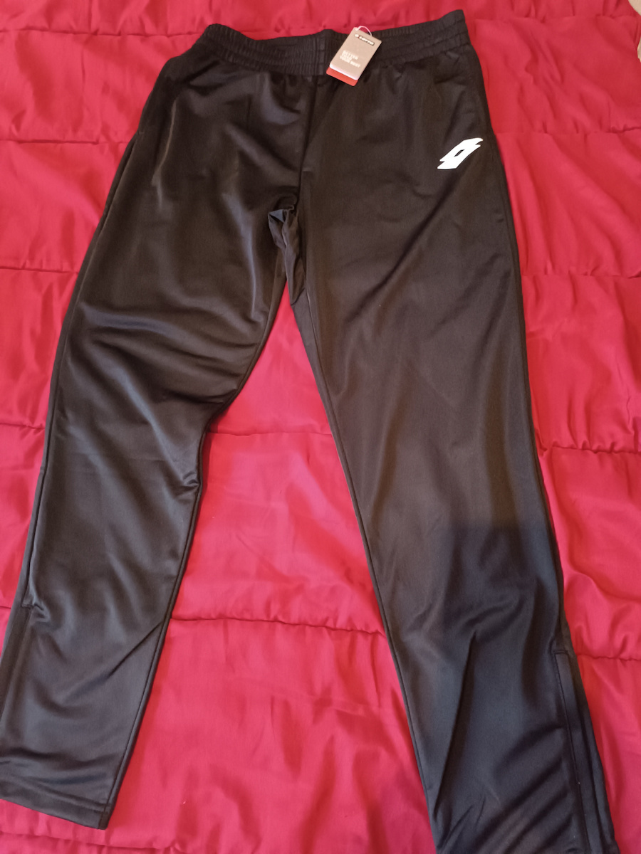 Delta Fußball Jogginghose Glänzend mit Gummizug Schwarz