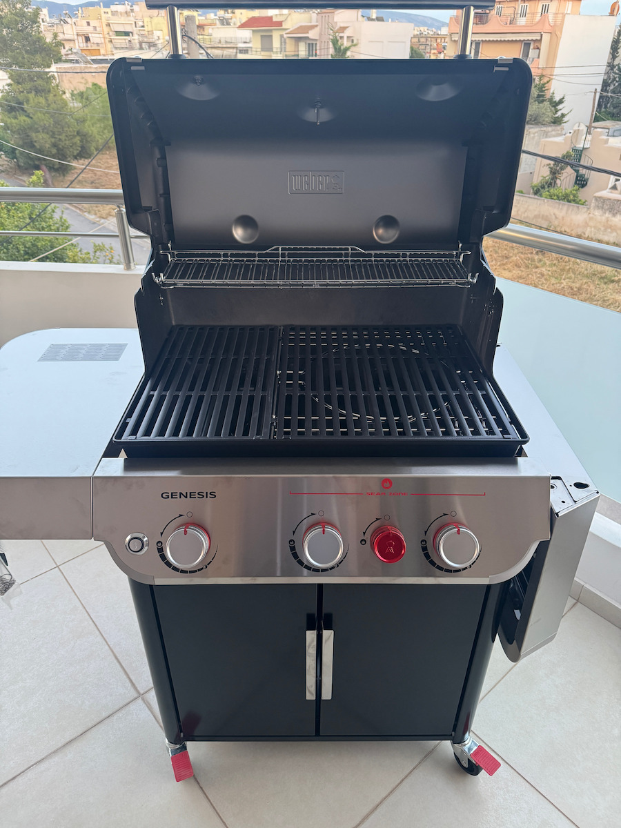Weber Genesis E-325s Ψησταριά Υγραερίου Μαντεμένιας Σχάρας 60x45εκ. με 3 Εστίες 11.43kW