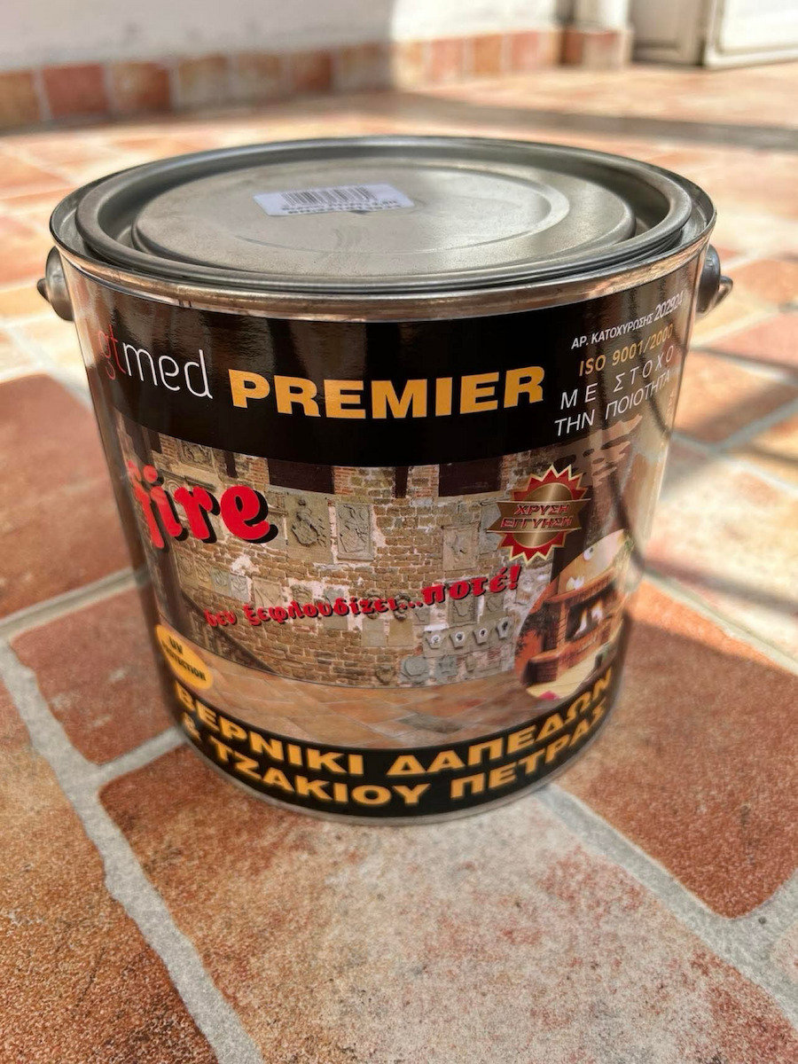 Gtmed Premier Fire Βερνίκι Δαπέδων Τζακιών Πέτρας 750 Ml Premierfire-750