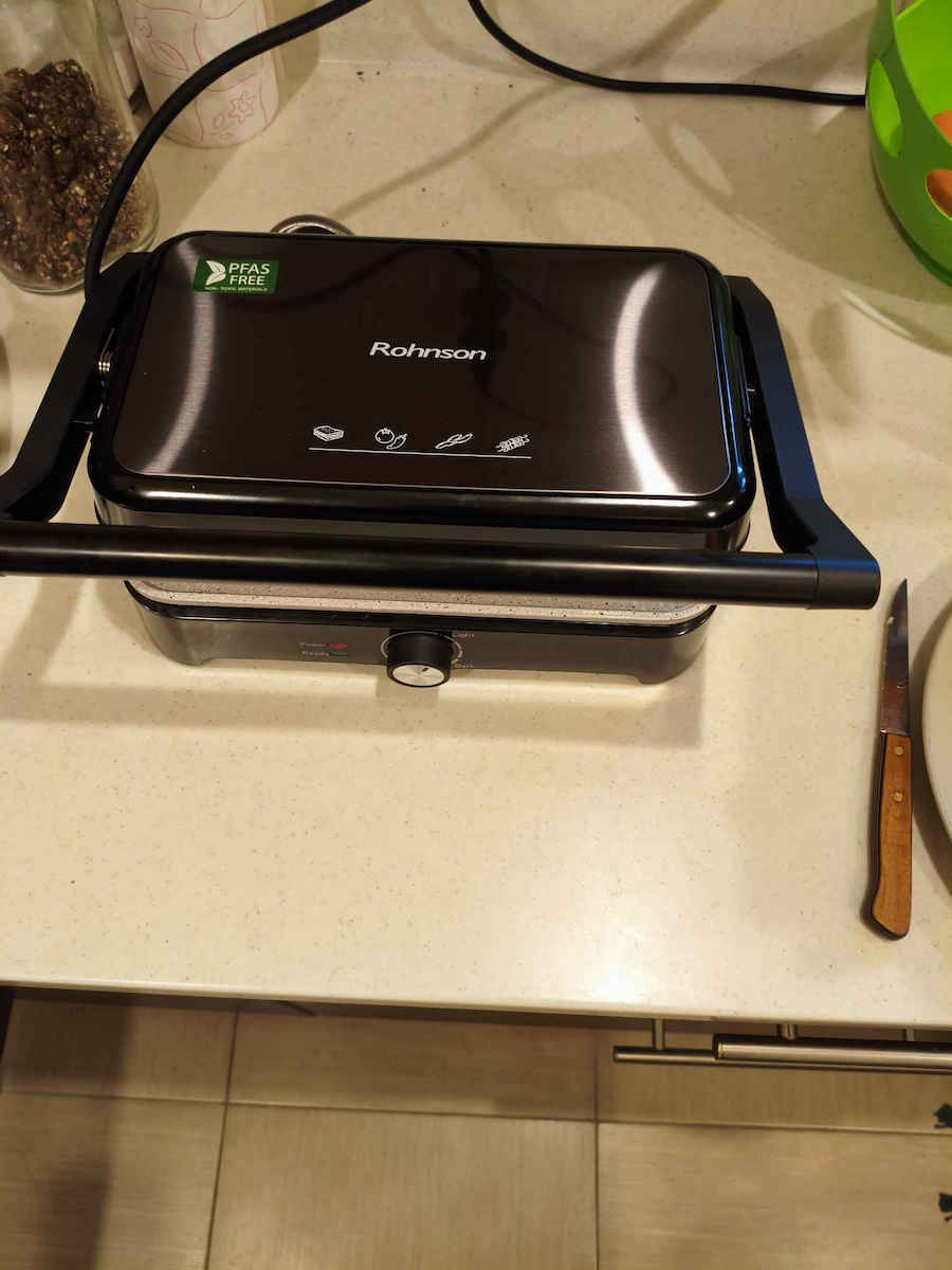 Rohnson Τοστιέρα Γκριλιέρα 1500W Γκρι