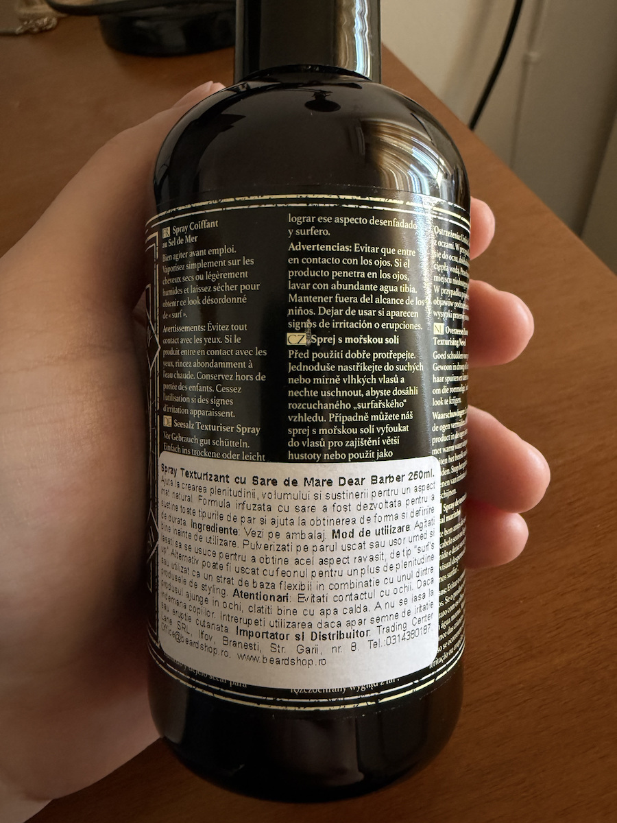 Dear Barber Sea Salt Spray 250ml