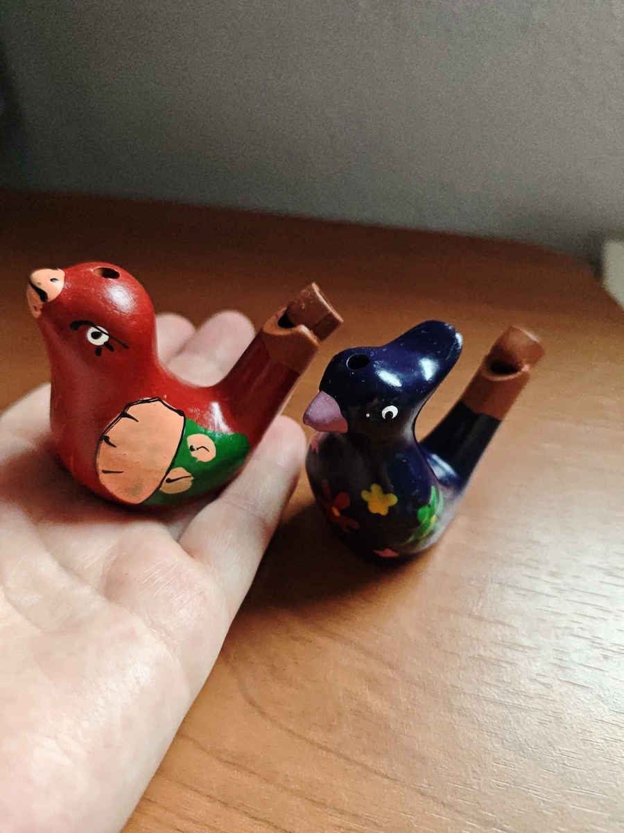 Clay Water Whistle Green Bird-Lalitsa