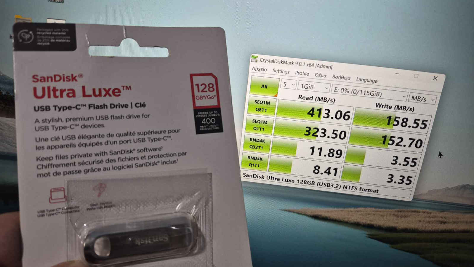 Sandisk Ultra Luxe 64GB USB 2.0 Stick Ασημί