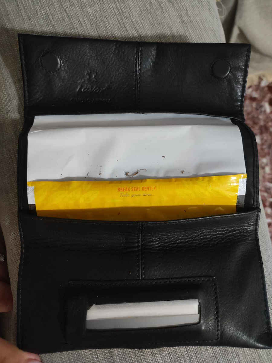 Lavor Δερμάτινη Καπνοθήκη Μαύρη με Μαγνητικό Κούμπωμα 16.5x7.5εκ.