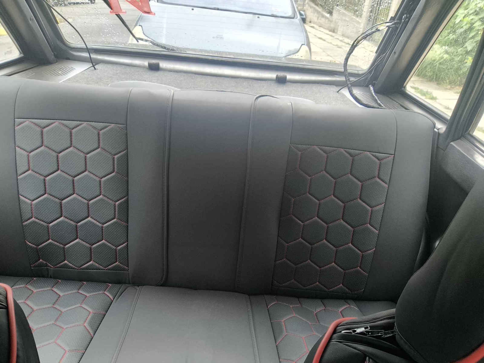 Waterproof Car Seat Covers Set Alcantara Black