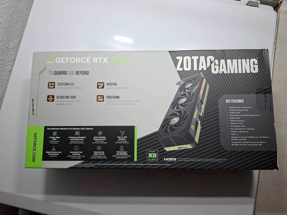 Zotac GeForce RTX 5080 16GB GDDR7 Solid Core OC Κάρτα Γραφικών
