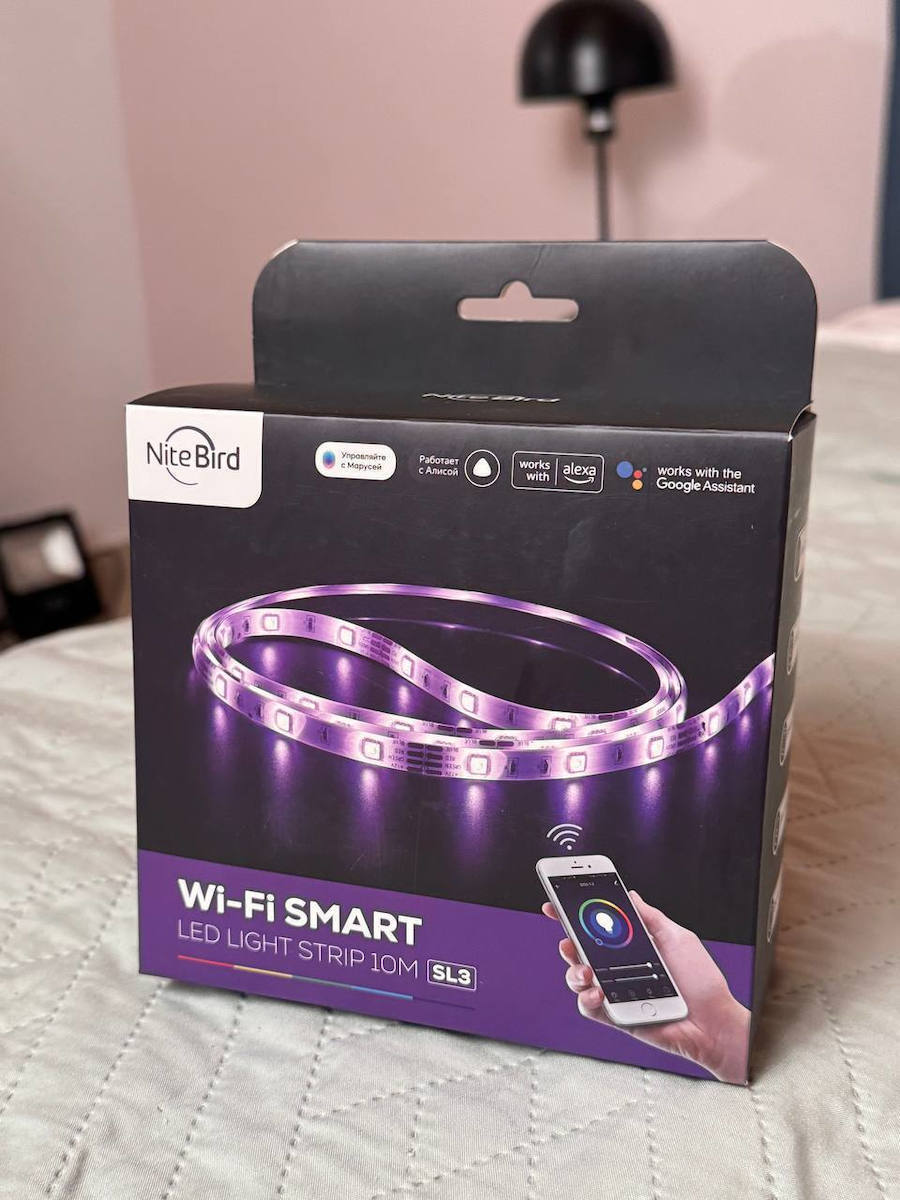 Superfire Inteligent Bandă LED NiteBird Wi-Fi Pentru televizor 12V RGB Lumină 10m Tip SMD5050 cu Sursă de alimentare & Controler WiFi