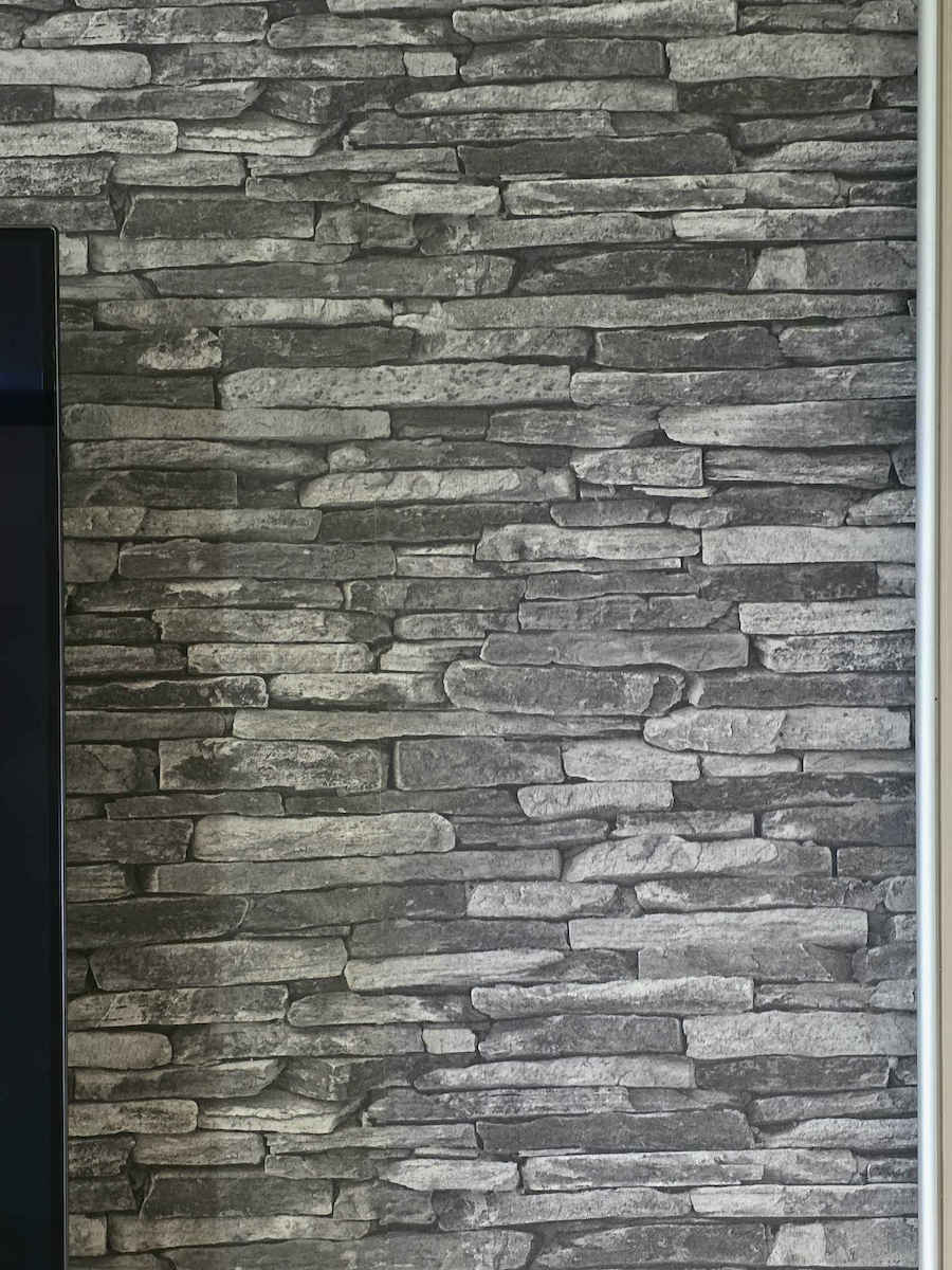 Ταπετσαρία Τοίχου Wood Stone Βινυλίου Γκρι 1000x53cm Πλενόμενη