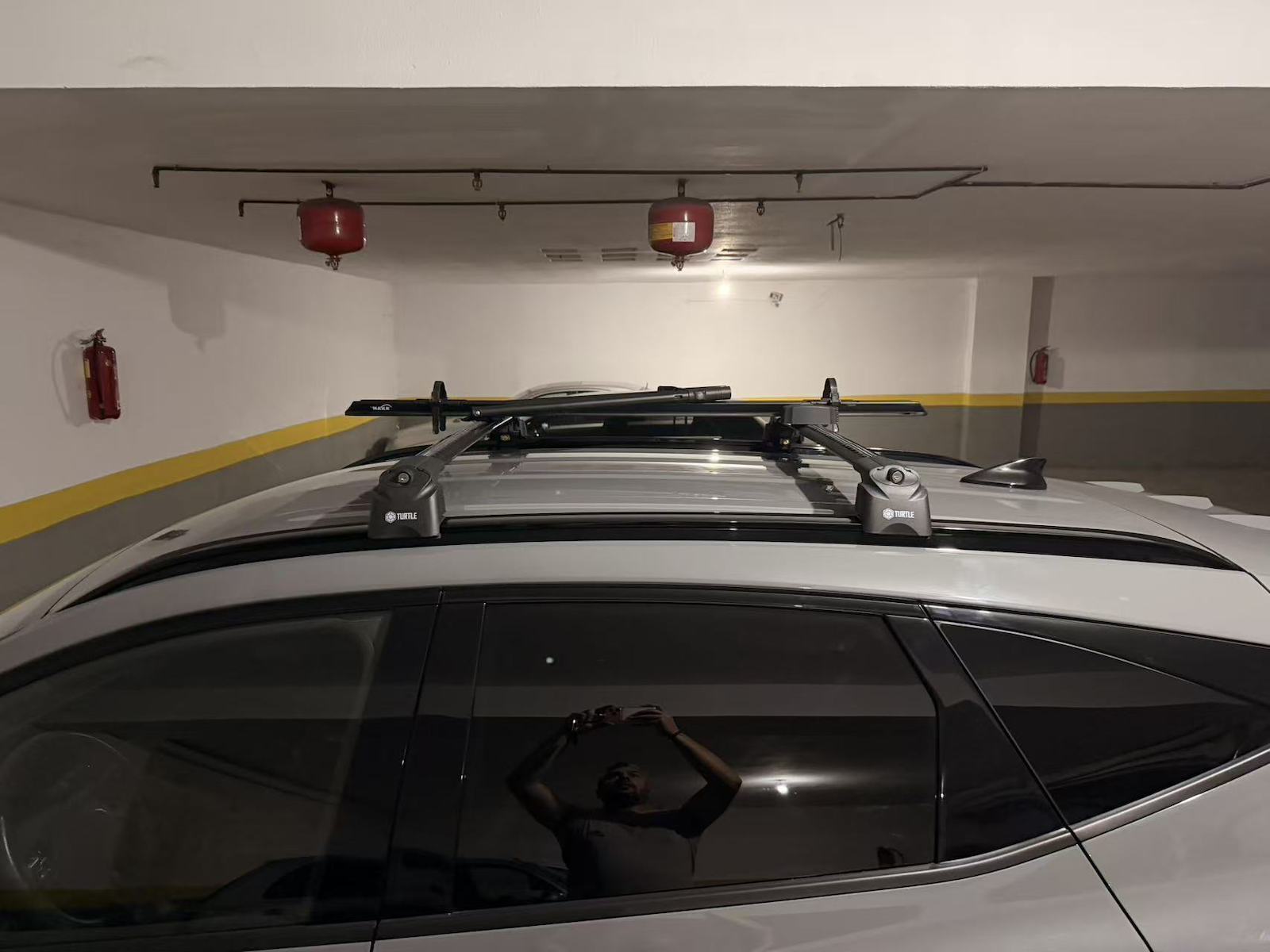 Turtle Μπάρες Οροφής Αλουμινίου 100εκ. για Hyundai Tucson 2020+ (Σετ με πόδια) Μαύρες