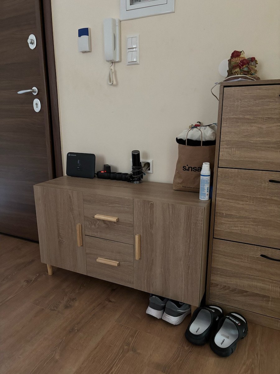 Мебели за съхранение дървен с чекмеджета Дъб Сонома 100x36x60см