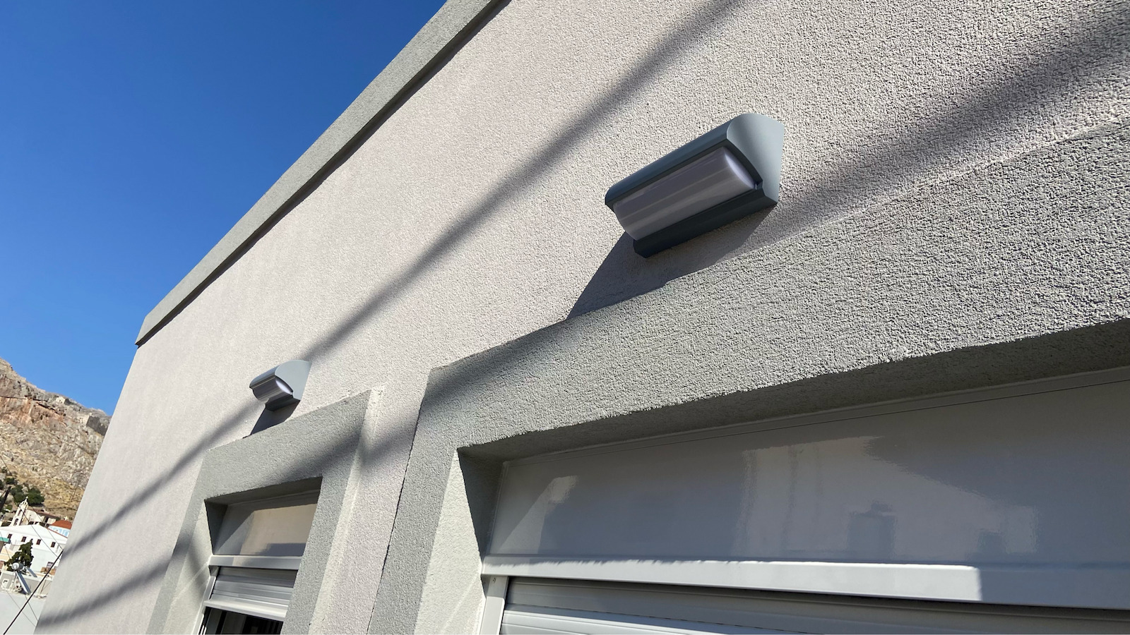 GloboStar Horizon Стенна Външна Таванна Лампа LED IP65 15W с Естествено Бяло Осветление 23.5x11x10см
