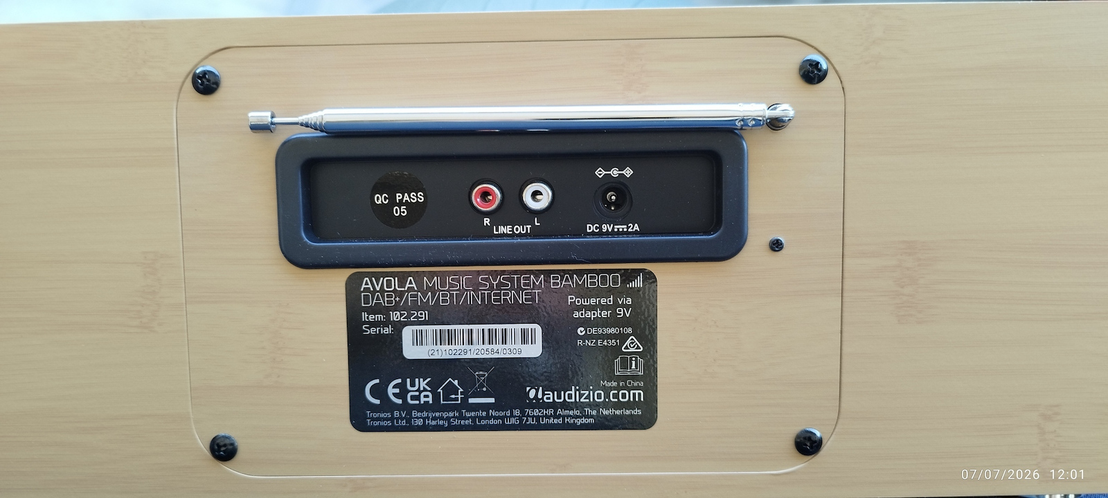 Audizio Ηχοσύστημα 2.0 Avola 60W με CD Player, WiFi και Bluetooth Ασημί