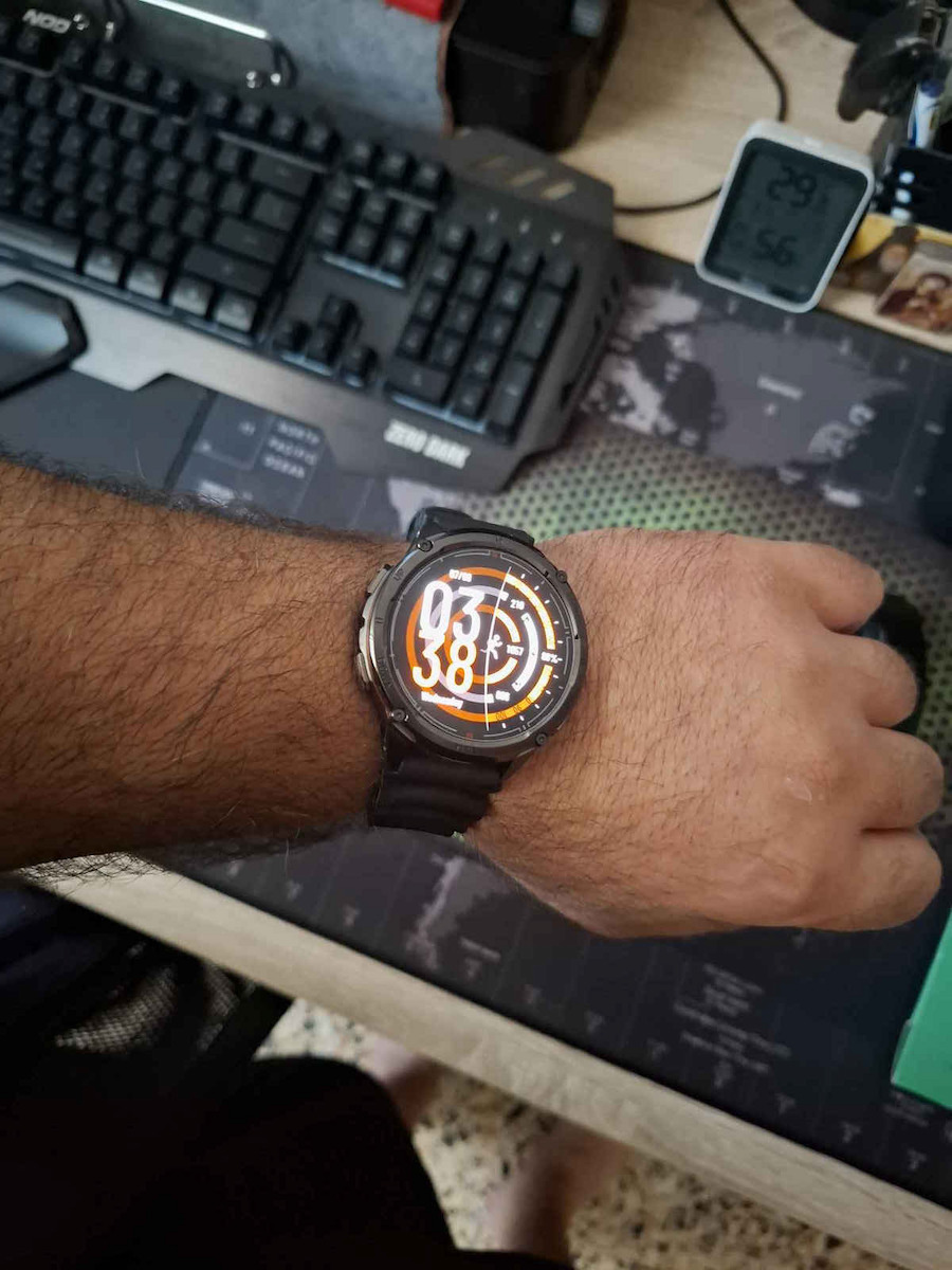 MaxCom FW111 Titan Chronos 54mm Αδιάβροχο Smartwatch με Παλμογράφο (Μαύρο)