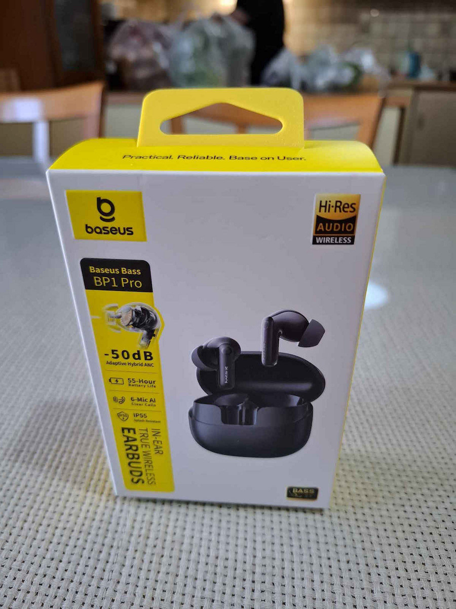 Baseus Bass BP1 Pro In-ear Bluetooth Handsfree Ακουστικά με Αντοχή στον Ιδρώτα και Θήκη Φόρτισης Cosmic Black