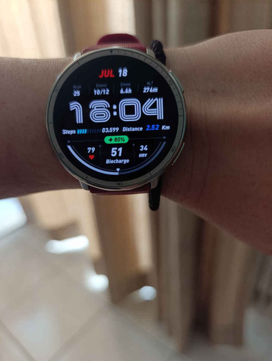 Amazfit Active 2 Stainless Steel Smartwatch με Παλμογράφο (Κόκκινο)