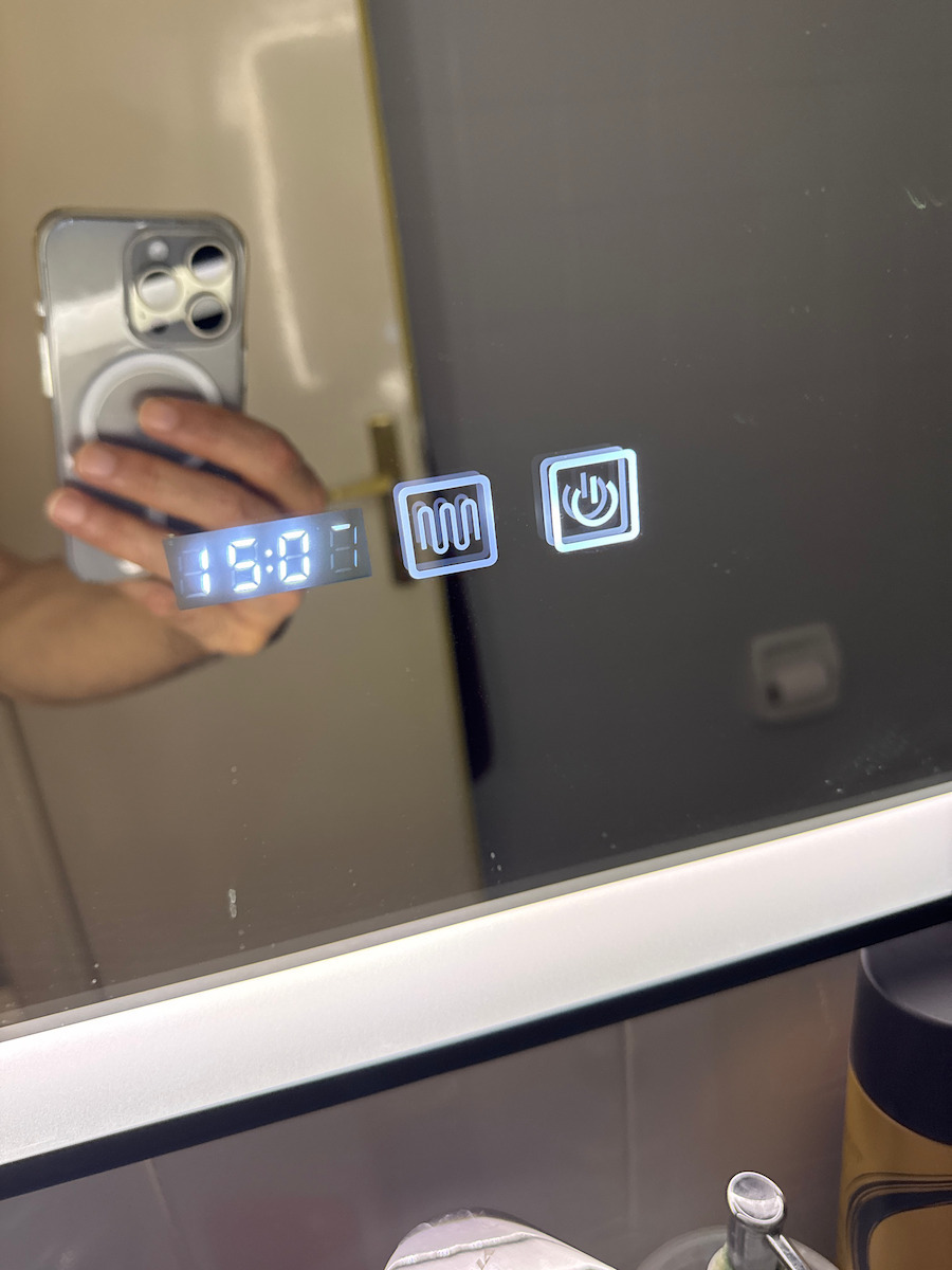 Καθρεφτης Μπανιου Led Αφης Mirrorlux Elora S-4657b Ορθογωνιος 800χ600mm Μαυρος