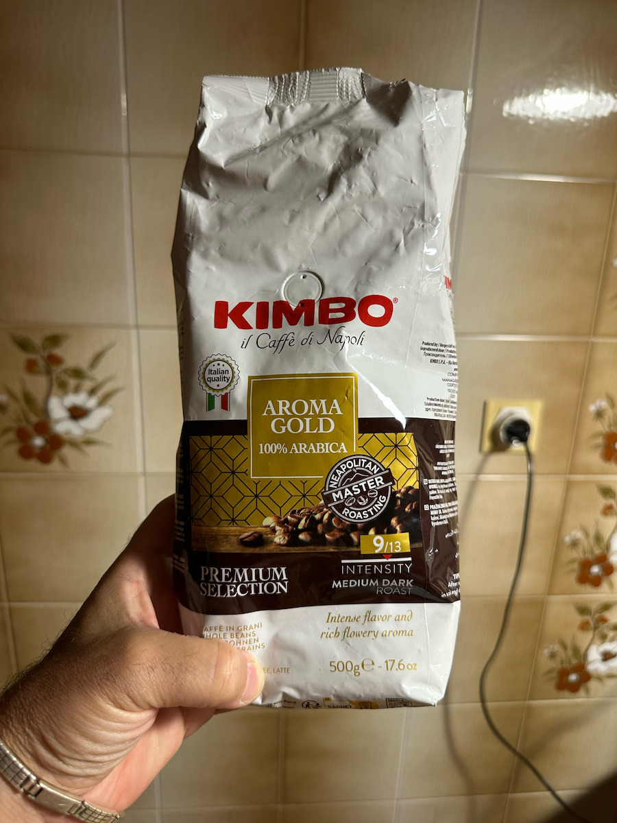 Kimbo Espresso Coffee Arabica Aroma Gold Whole Beans 500gr