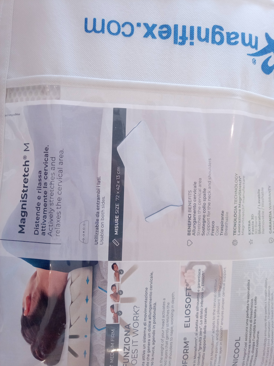 Magniflex Magnistretch Kopfkissen Schlaf Memory-Schaum Anatomisch 72x42x10cm