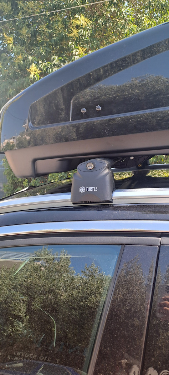 Turtle Roof Bars Black Compatible Peugeot 5008 T87 Closed Rails