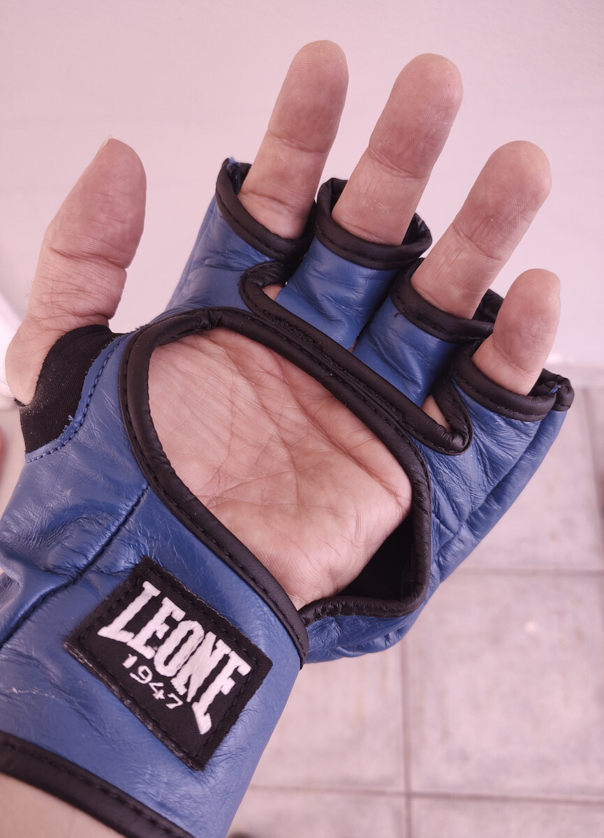 Leone Contest MMA Leather Gloves Red