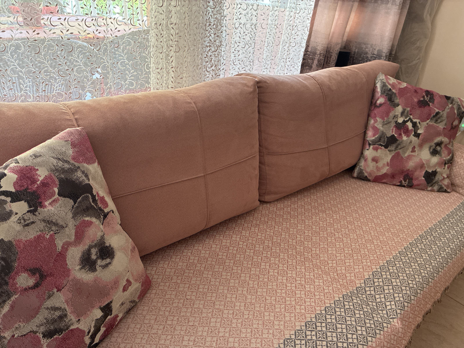 Nef-Nef Homeware Guaver Sofa Throw 2 Seater 170x250cm Pink