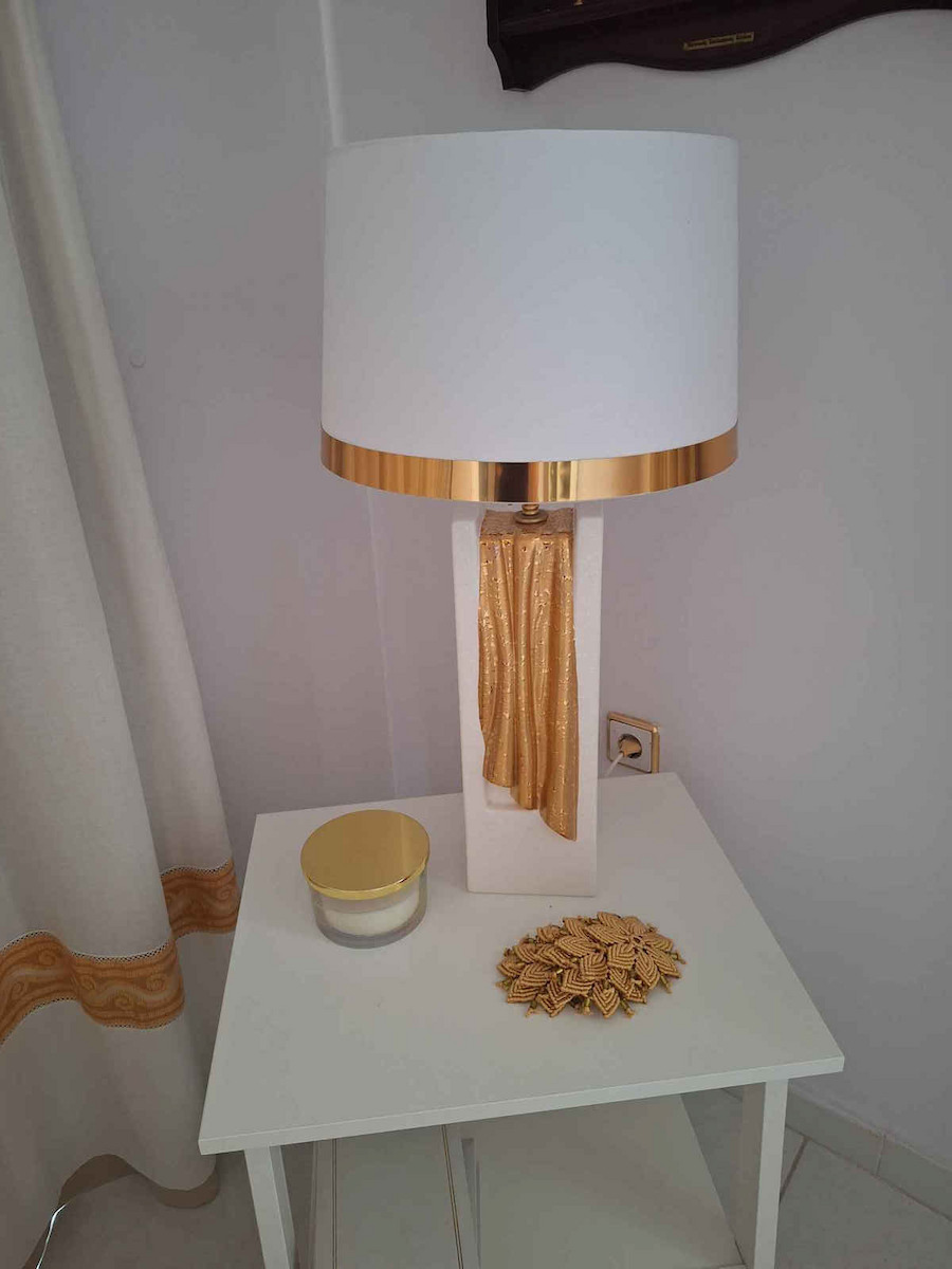 ARlight Rotund Abajur Alb cu Diametru 38cm