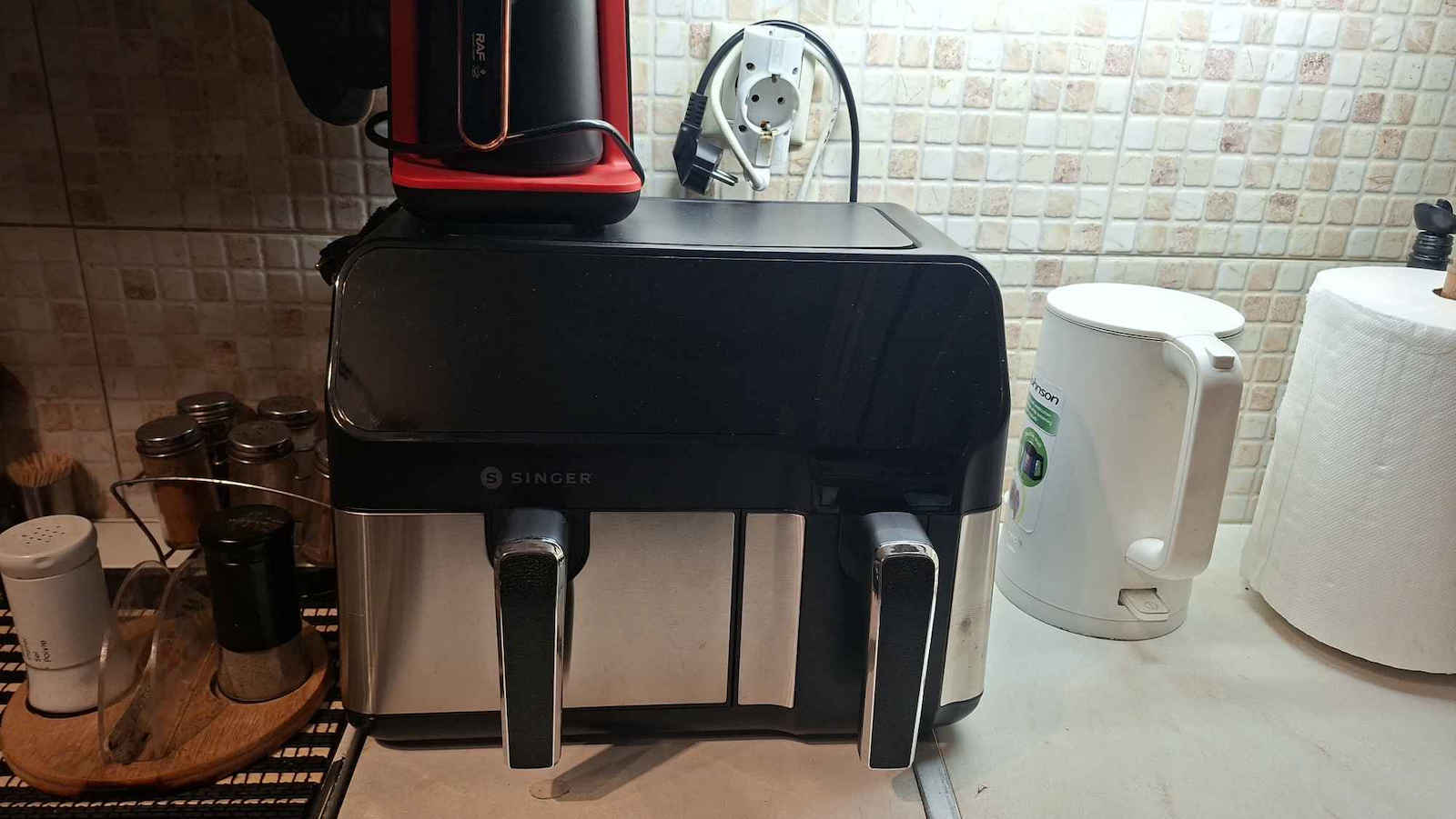 Singer Air Fryer με Διπλό Αποσπώμενο Κάδο 8.6lt Μαύρο AF-4630
