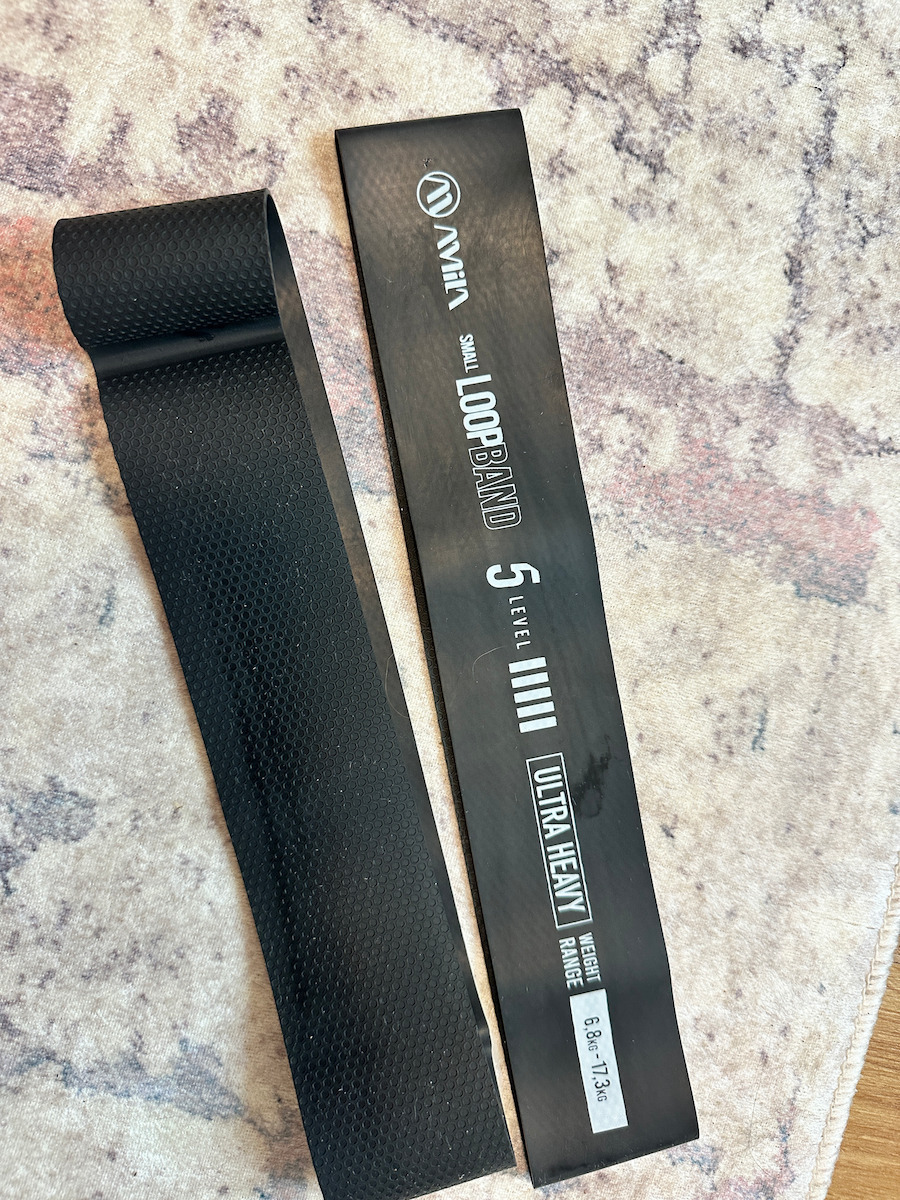 AMILA Resistance Band Loop Very Hard Black 0.6m