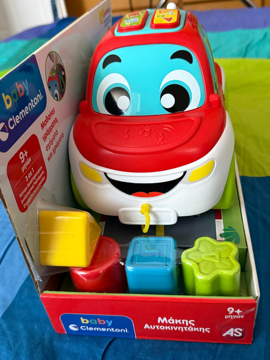 Baby Clementoni Παιχνίδι Ταξινόμησης Σχημάτων Μάκης Αυτοκινητάκης με Ήχους για 9+ Μηνών