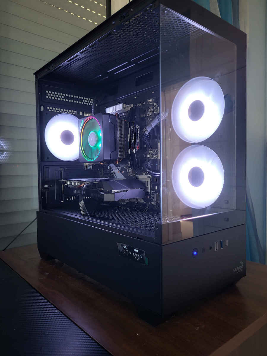 Aerocool P300D Digi-G-BK-v1 Gaming Mini Tower Computer Case with Side Window Black