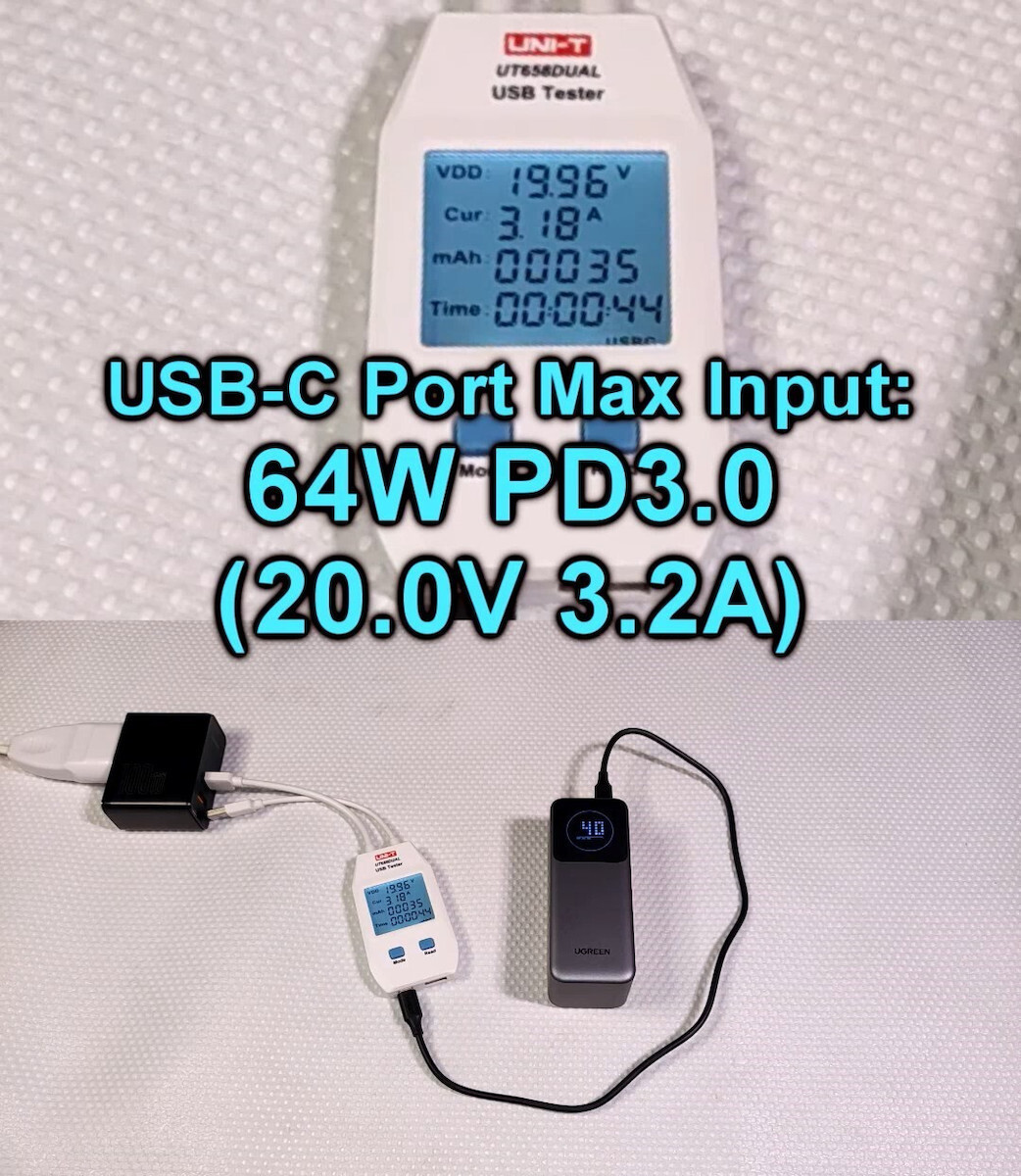 Ugreen PB724 Power Bank 12000mAh 100W με Θύρα USB-A και Θύρα USB-C Power Delivery / Quick Charge / PPS Γκρι