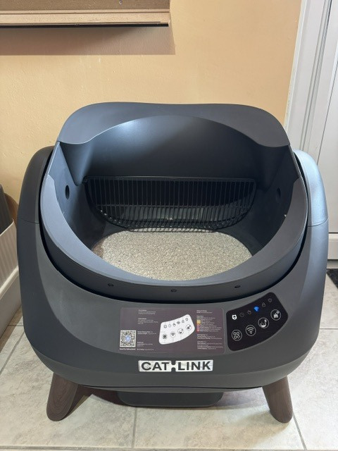 Catlink Open X Toaletă pentru Pisici cu Auto-curățare cu Filtru Albă L60 x l58.5 x Î55cm
