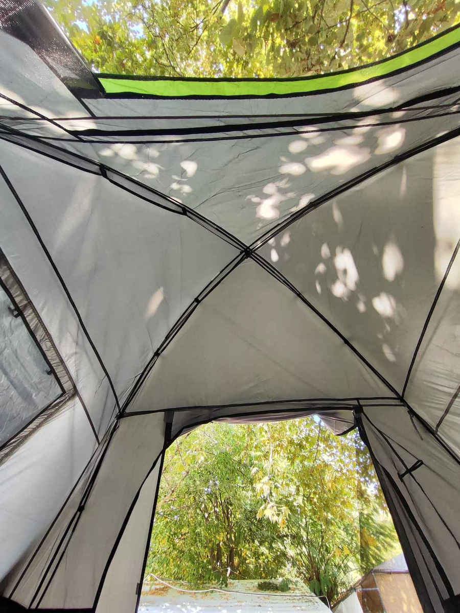 Bigfour Cubic 4 Палатка за къмпинг Бяла с Двоен Плат 3 Сезона за 4 Души 260x220x190см