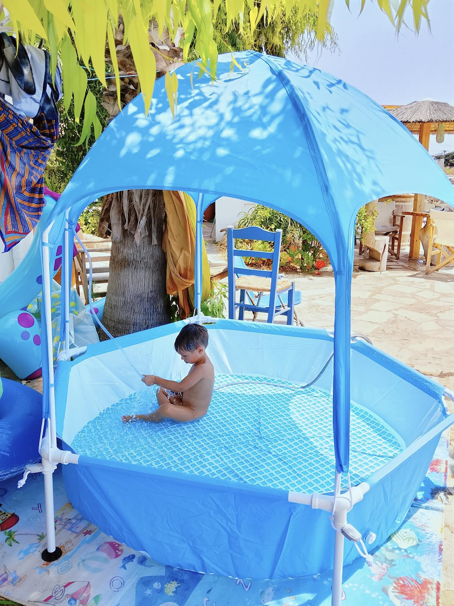 Intex Kinder Rundes Schwimmbecken PVC 700l mit Metallic-Rahmen 183x38cm Blau