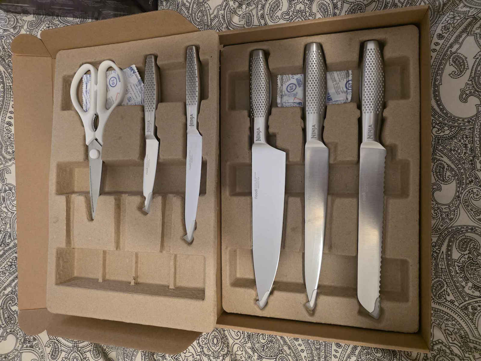 Ninja Staysharp Messer Set mit Sockel aus Rostfreiem Stahl 6 Stück