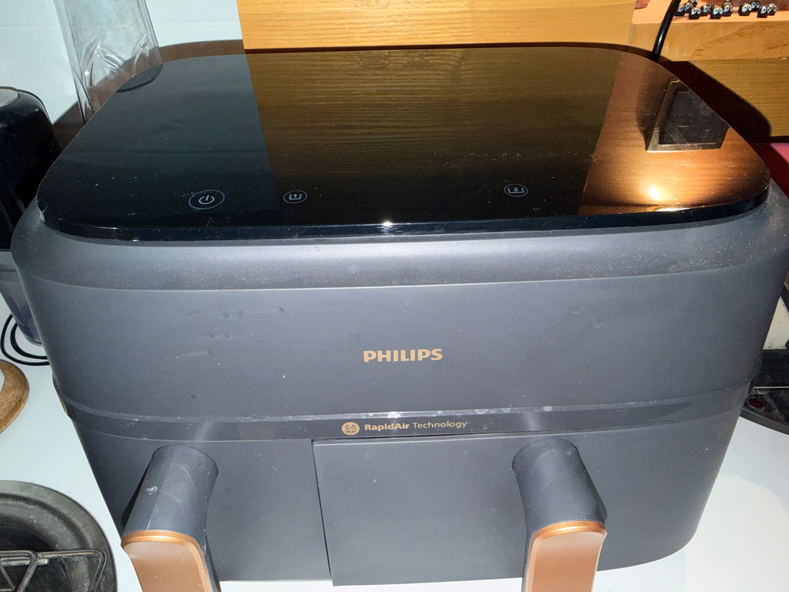 Philips Friteuză cu Aer 3000 Series cu Două Coșuri Detașabile 9l Neagră