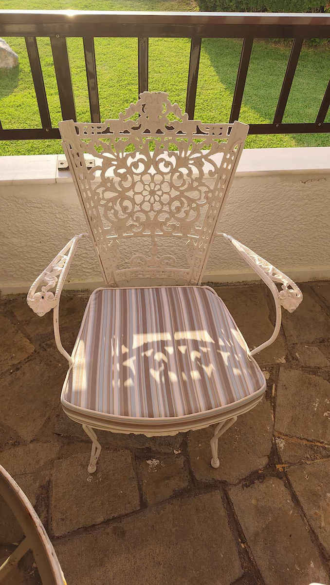 Be Comfy Pernă Scaunului De Grădină Waterproof Stripes Sky 48x45 cm