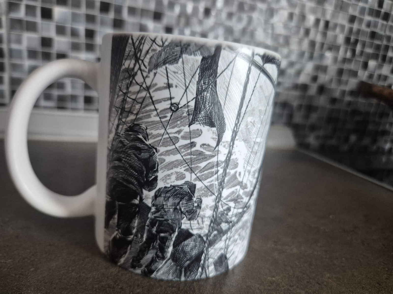 Abysse Cthulhu - Landschaft Tasse Keramik Graue 320ml