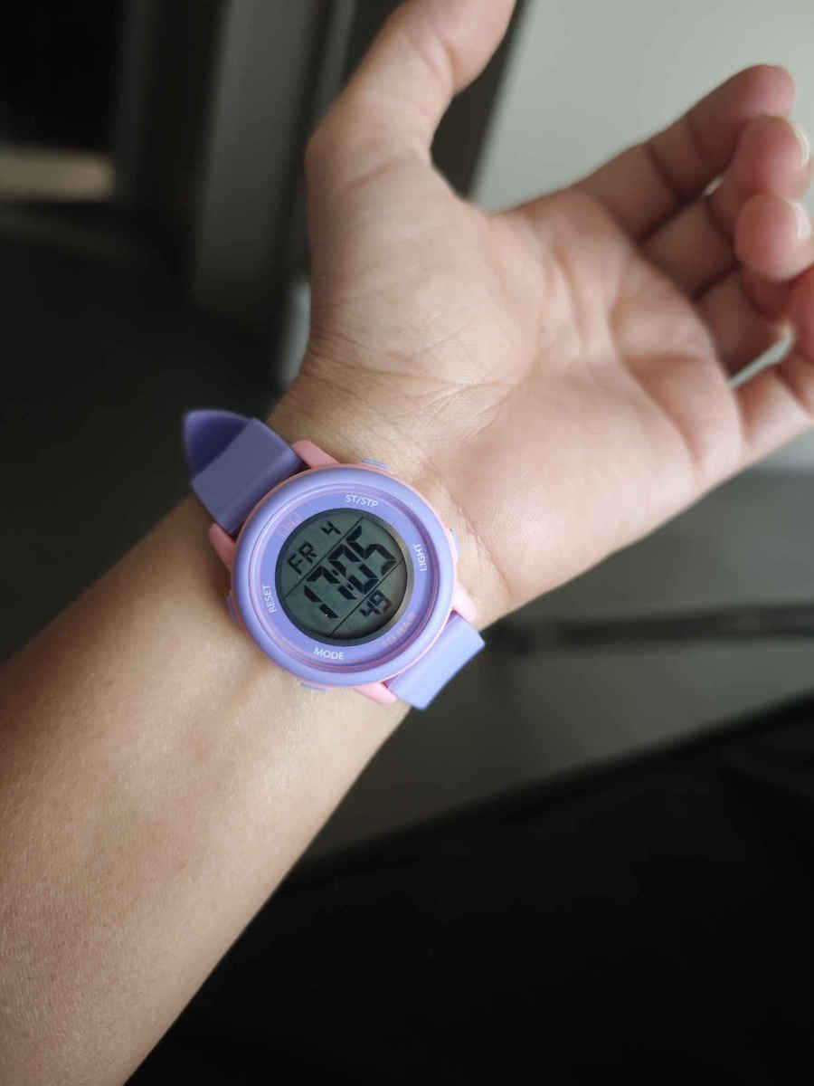 Q&Q Digital Women's Watch with Black Rubber Strap