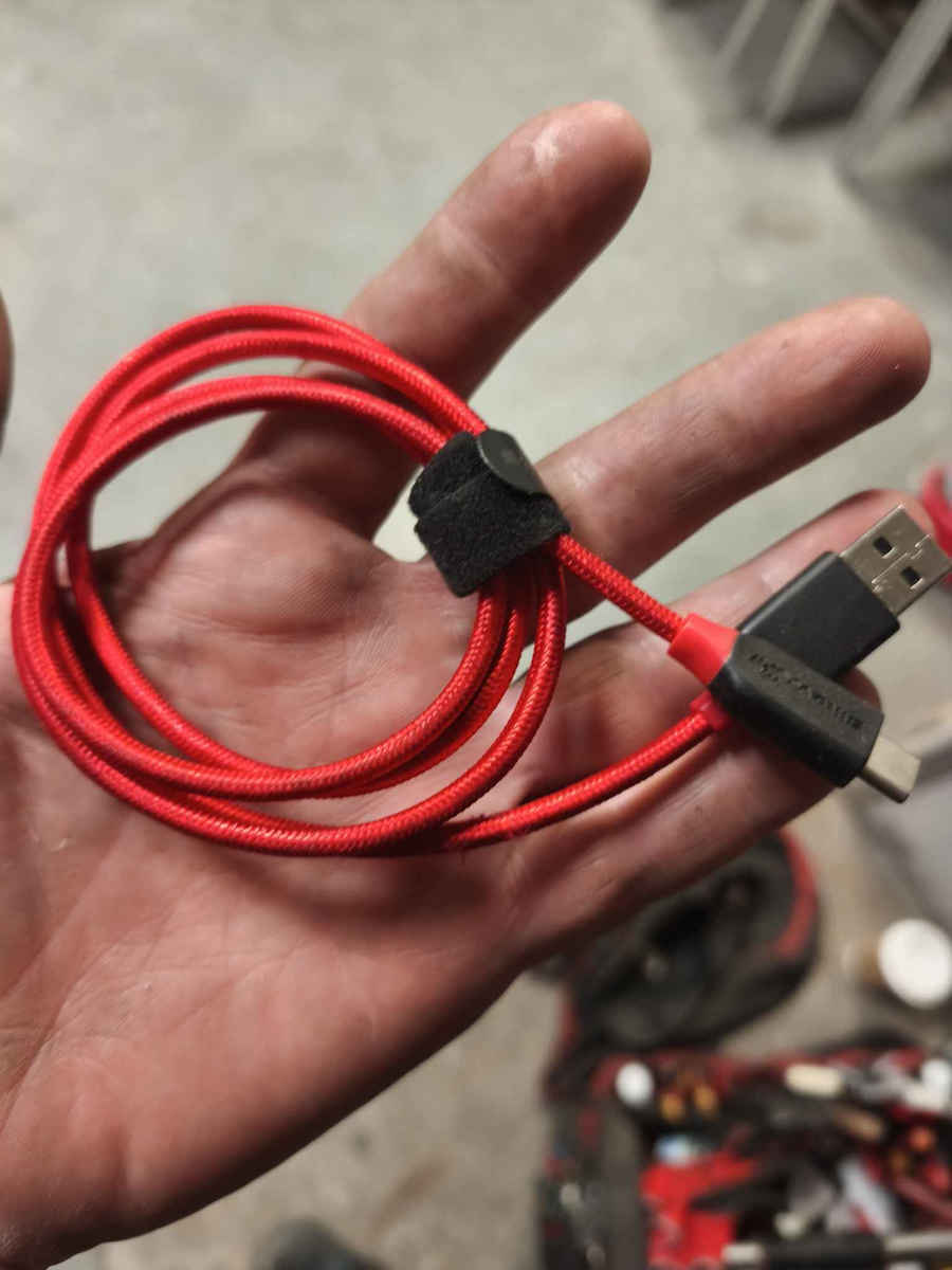 Baseus Cafule Braided USB 2.0 Cable USB-C male - USB-C 100W PD Κόκκινο 2m CATKLF-AL91
