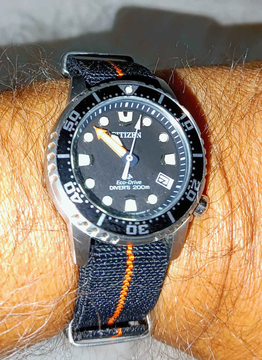 Fabric Strap Nato Black 18mm