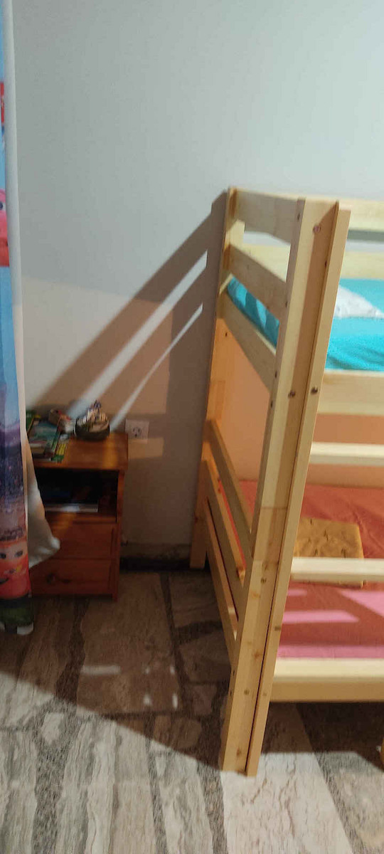 Benedict Kinderbett Koje Einzeln Beige für Matratze 90x200cm