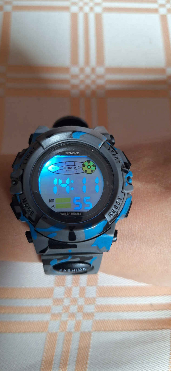 Synoke Ceas Digital Pentru Copii 40mm Albastru Cu Curea Din Cauciuc